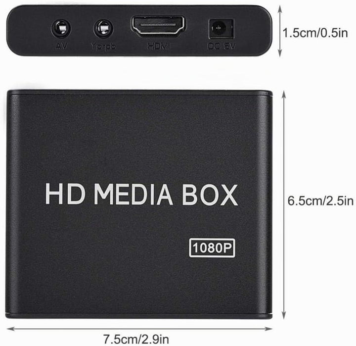 Topiky 1080p HD Media Player, VGA Heimkino Media Player Box Unterstützung MMC RMVB MP3 AVI MKV mit F