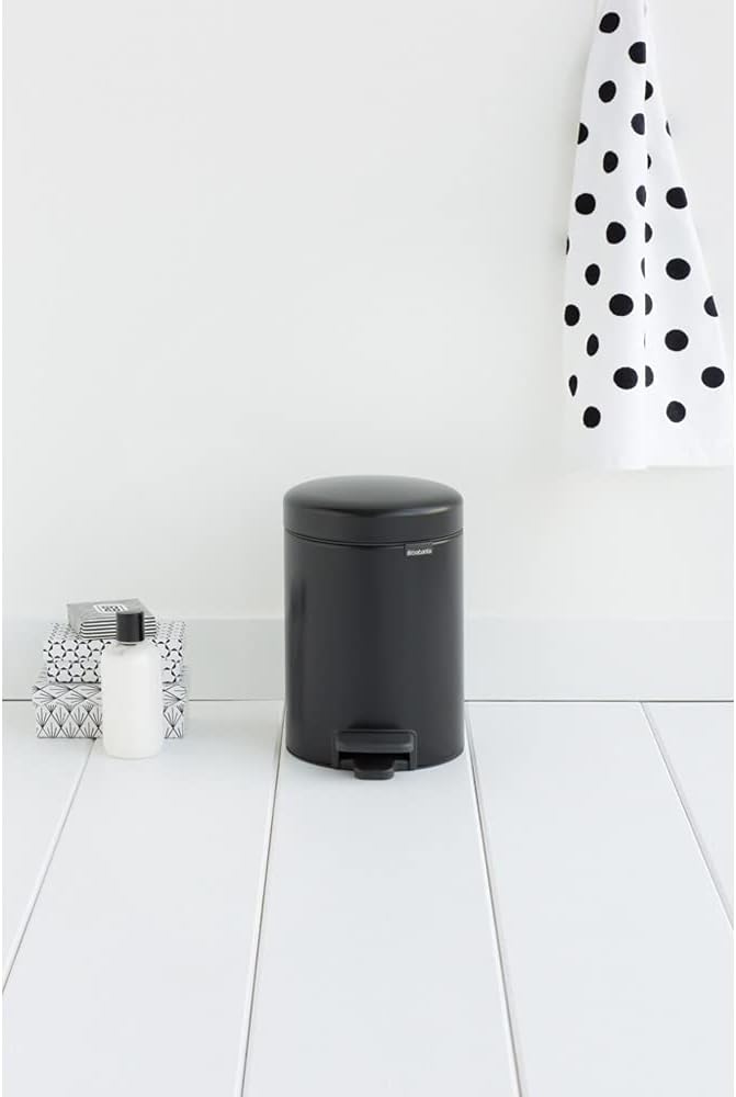 Brabantia 113321 Treteimer mit Inneneimer aus Kunststoff, stahl, MattSchwarz, 3Liter 3 Liter Matt Bl