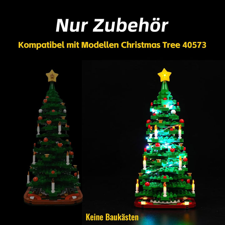 BrickBling Update Version Led Licht Set Kompatibel mit Lego Weihnachtsbaum (Kein Modell), Dekoration
