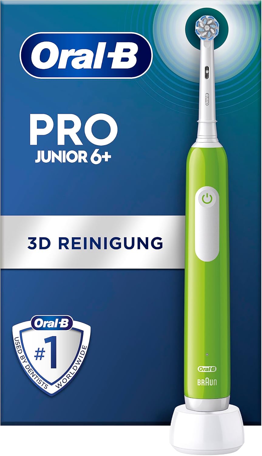Oral-B Pro Junior Elektrische Zahnbürste/Electric Toothbrush für Kinder ab 6 Jahren, Drucksensor, 3