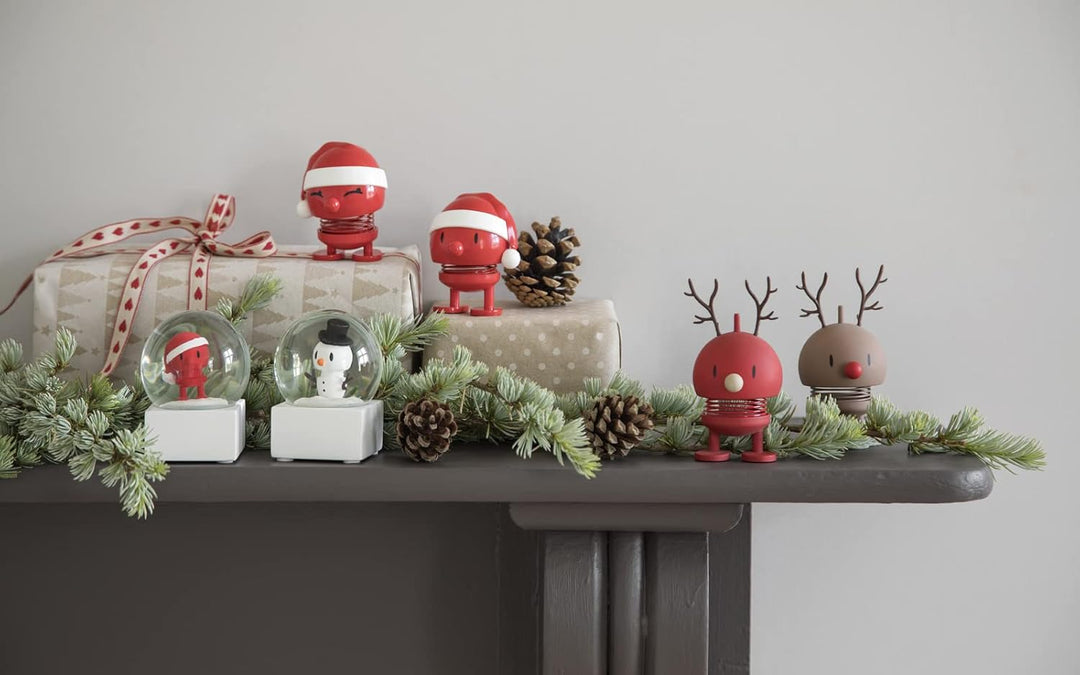 Hoptimist - Skandinavisches Design - Weihnachtsfigur - Small Reindeer Bumble - Berry - Höhe: 9 cm -