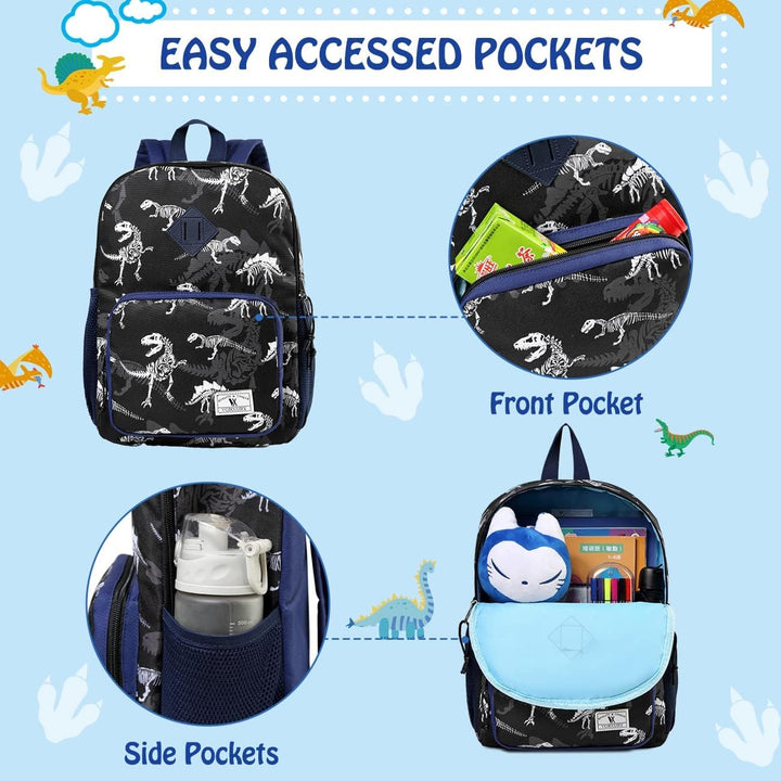 VX VONXURY Schulrucksack, Convertible Vorschule Kleinkind Jungen Bookbag Passt A4 Ordner (Blue Shark