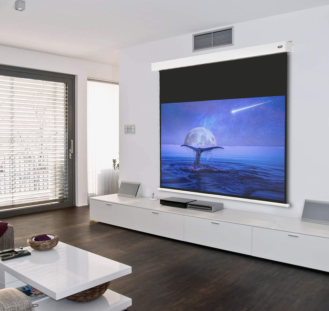 celexon Professional Rollo-Leinwand 75" | 160x120 cm 4:3 | manuell ausziehbare 4K, Full-HD Beamer-Le