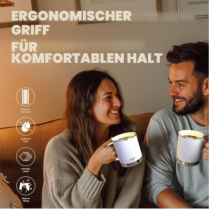 Asobu Ultimative Edelstahl-Keramik-Innenbeschichtung Isolierbecher SM30 WHITE Divers, Divers