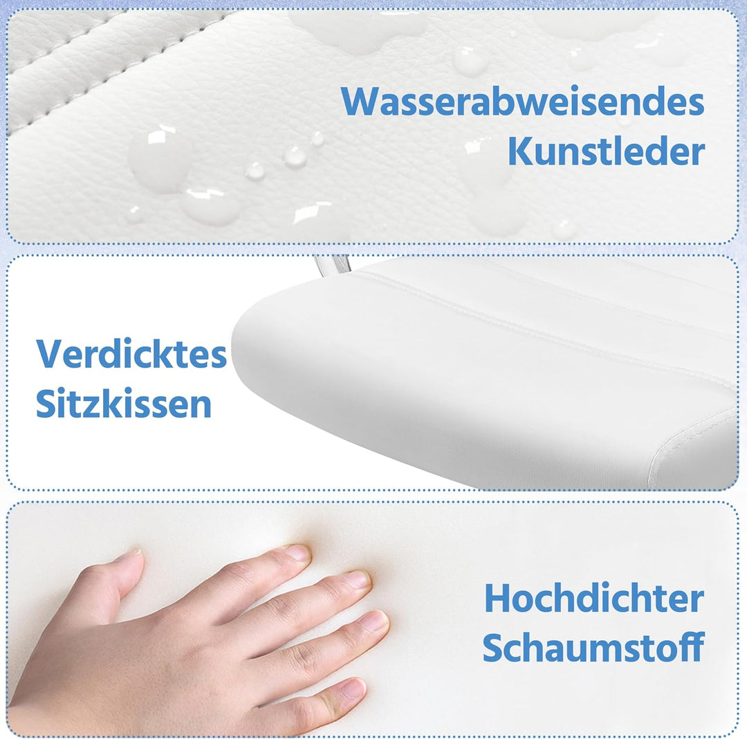 Yaheetech Bürostuhl ergonomischer Schreibtischstuhl, Drehstuhl mit Rollen, Bürohocker mit Armlehnen,