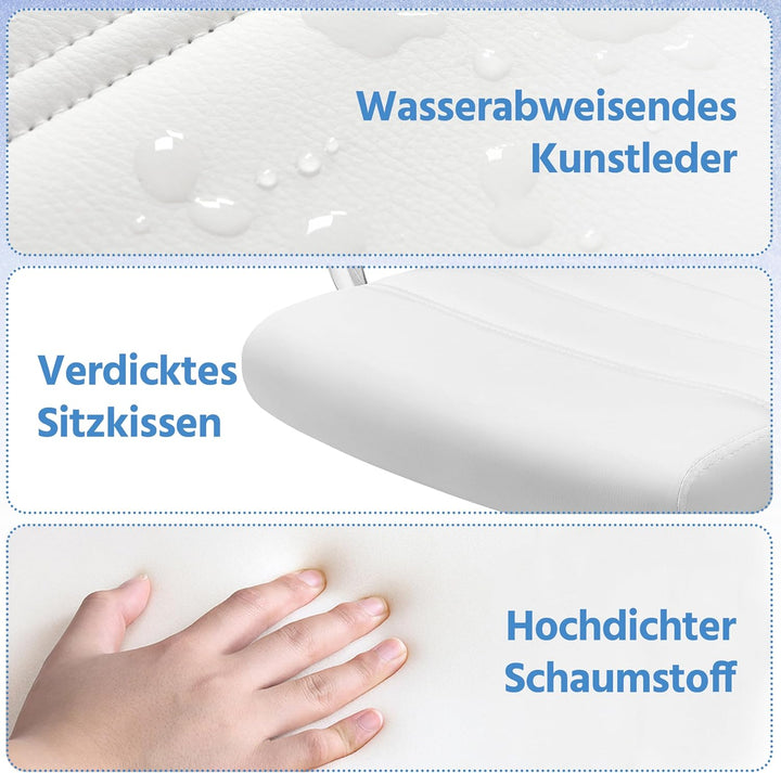 Yaheetech Bürostuhl ergonomischer Schreibtischstuhl, Drehstuhl mit Rollen, Bürohocker mit Armlehnen,