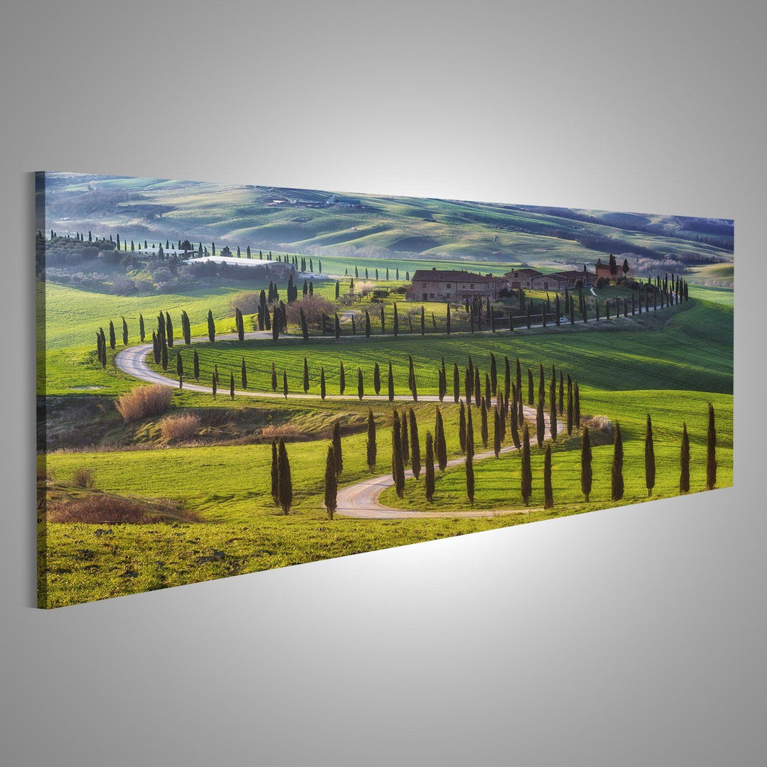 islandburner Bild Bilder auf Leinwand Magische Reisefelder der Toskana Wandbild, Poster, Leinwandbil