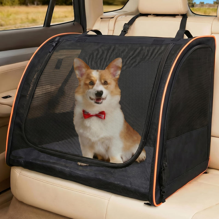 Hunde Autositz Faltbare Transportbox für Reise, Hundetragetasche Katzentragetasche Pet Carrier Trans