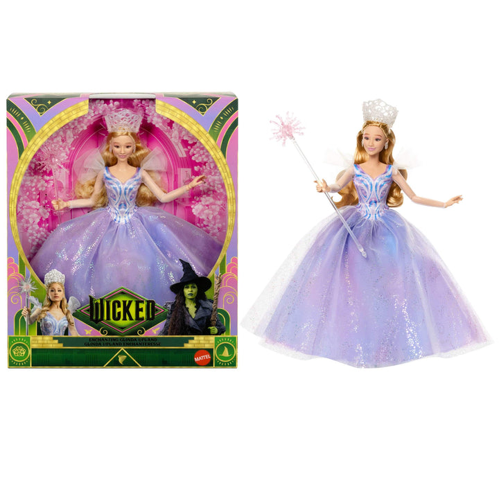 Mattel Wicked: Teil 2 von Universal Pictures Glinda Deluxe-Modepuppe mit abnehmbarem Outfit und 3 Ac