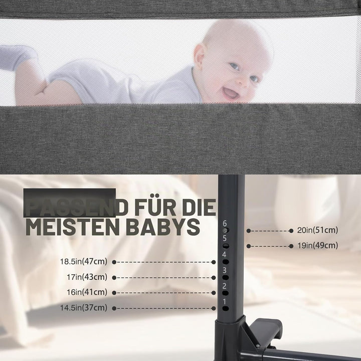 3 in 1 Babybett, Babywiege, Babywiege, Babybett, Nachttisch, Reisebett, mit Matratze und Wickeltisch
