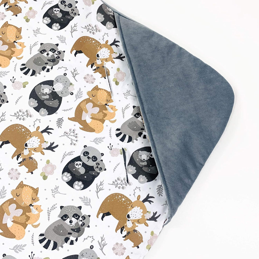 BABEES Einschlagdecke für Babyschale Autositz FRÜHLING Sommer, Universal, Velvet Baby Decke mit Klet