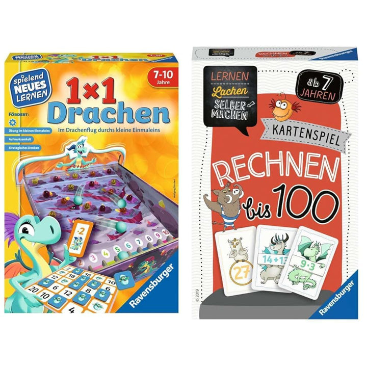 Ravensburger 24976-1x1 Drachen - Lernspiel für Kinder & 80660 - Lernen Lachen Selbermachen: Rechnen