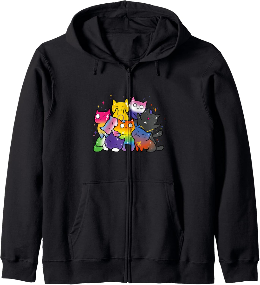 Niedlich Kawaii LGBT Katze Stolz Intersex Genderfluid Homosexuell Purride Kapuzenjacke