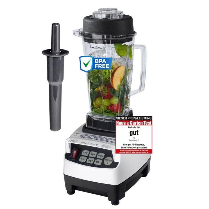 OmniBlend Smoothie Maker 2L in weiss I Smoothie Mixer inkl. BPA-freiem Behälter & 6-Klingen-System a
