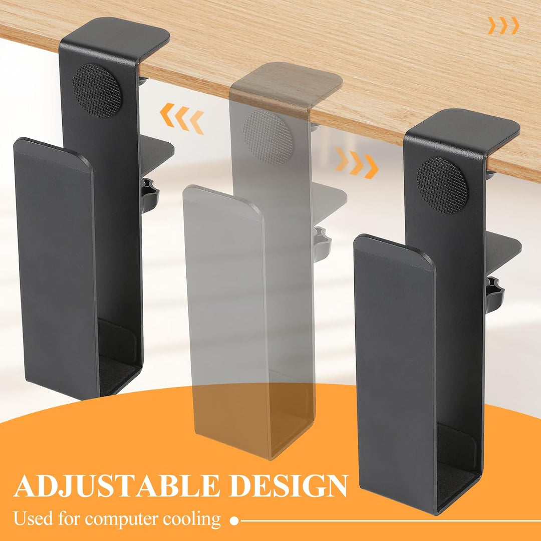 CPROPS 2 Stück Schreibtisch Seitenaufbewahrung Laptop, Verstellbare Schreibtisch Seitenhalterung für
