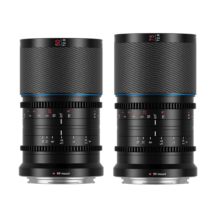 SIRUI Saturn 50mm 75mm T2.9 1.6X Anamorphes Vollformat-Kohlefaser Cine Objektiv,, 50mm&amp;75mm Blue Fac
