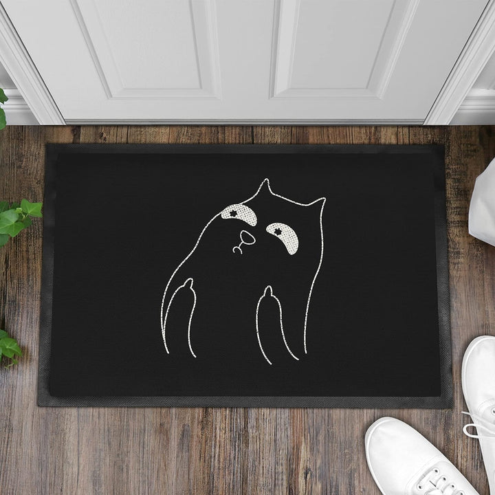 Trendation - Lustige Katzen Fussmatte Grafik Mittlerer Finger Katzenbesitzerin Humor Fussmatte 60x40