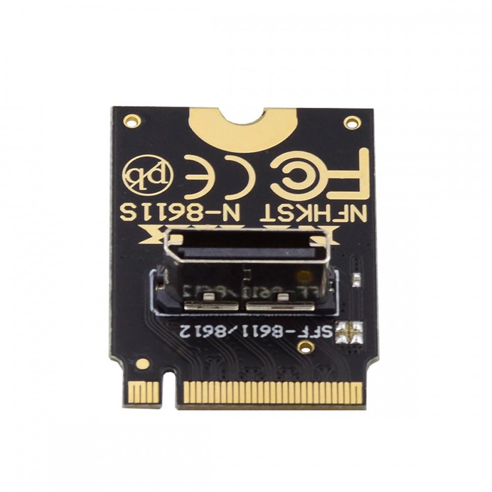 CY Adapter 2230 PCI-E4.0 M.2 M-Key zu Oculink SFF-8612 SFF-8611 Vertikaler Host-Adapter für NVME U.2