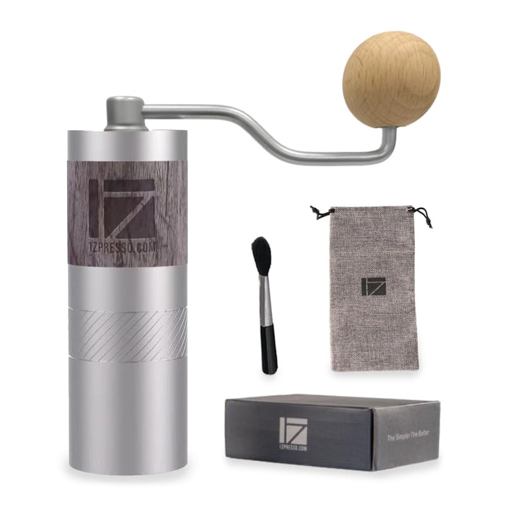 1Zpresso Q Manuelle Kaffeemühle - Kurbelgriff mit, Mini Slim Travel Grösse Passt in den Kolben, Mont