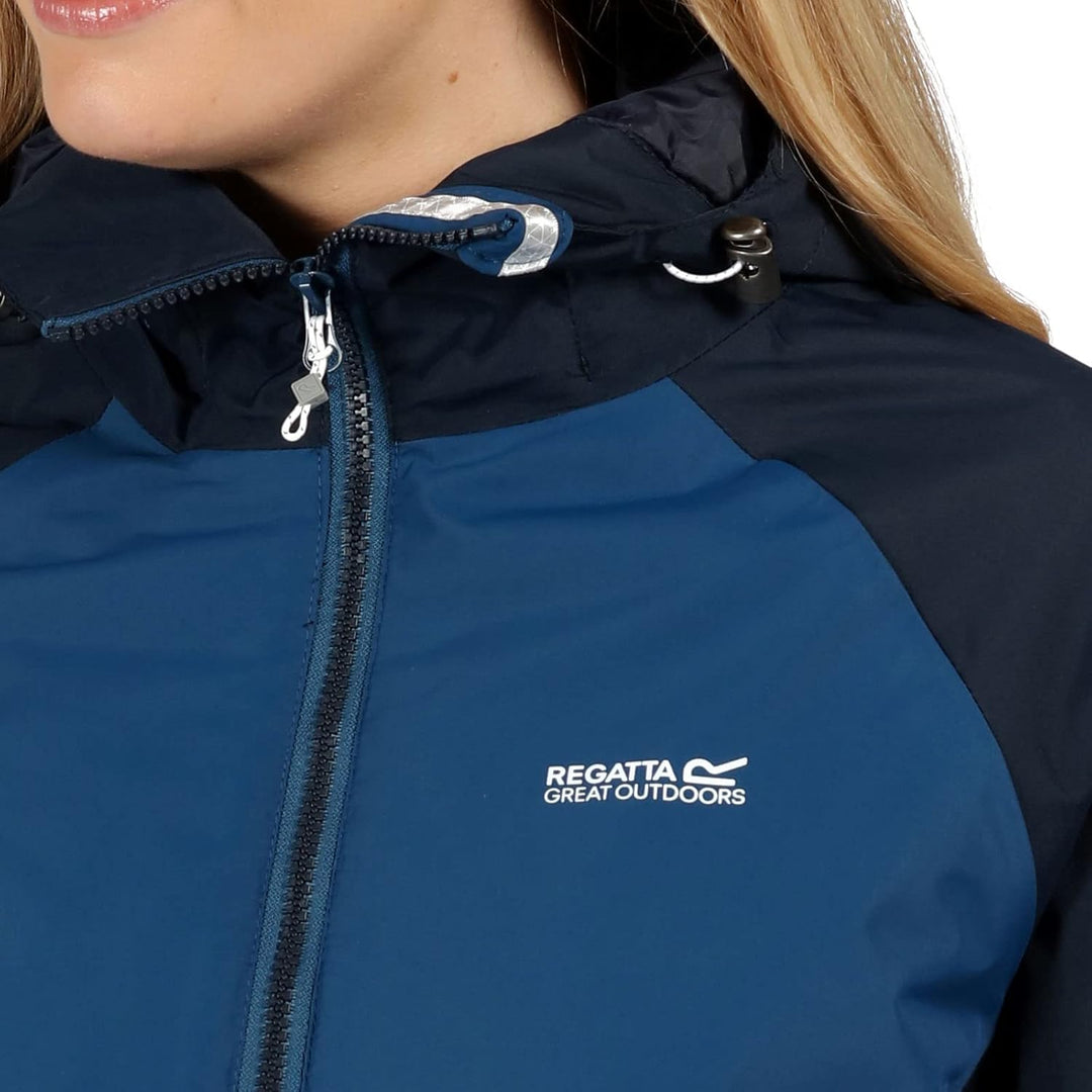 Regatta Damen Voltera Protect Waterproof Taped Seams Heated Hooded Jacket Jacke M Blauopal/Marinebla