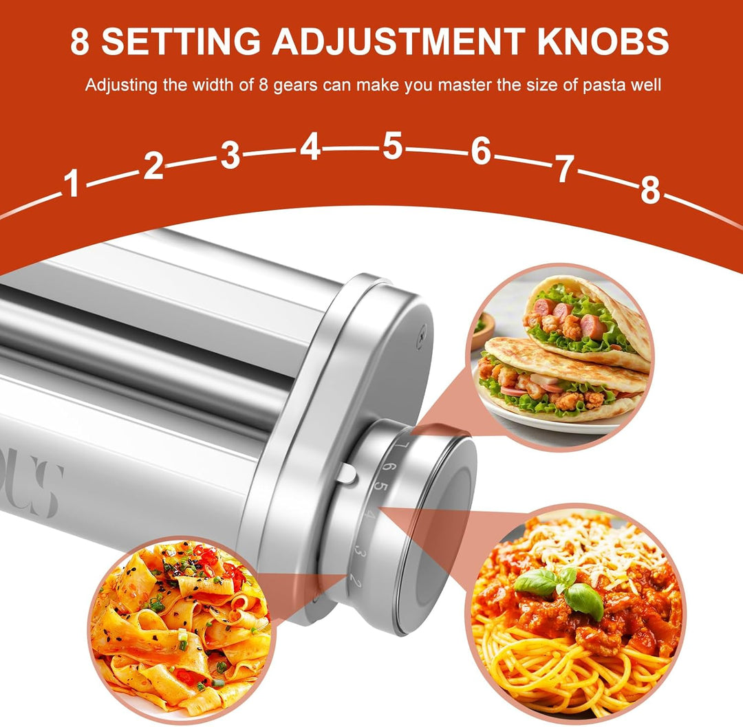 Nudelaufsatz für Bosch Mum5 Mum4 Zubehörteile, Nudelvorsatz aus SUS304 Edelstahl, Pasta Roller Edels
