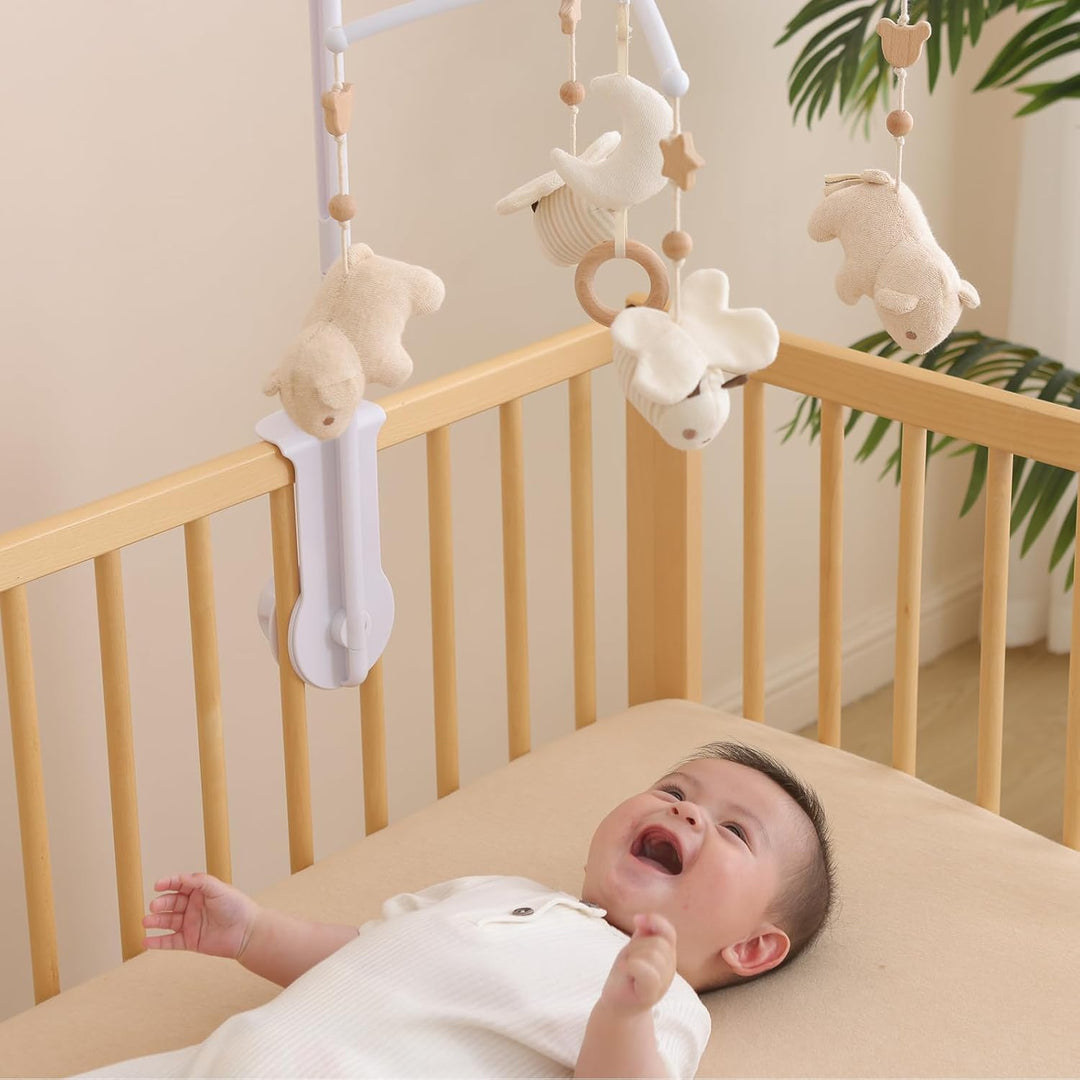 Mobile Baby,Baby Spieluhr mit 35 Musik,Einstellbare Lautstärke,Einfach anzubringen,Stoppt nach 30 Mi