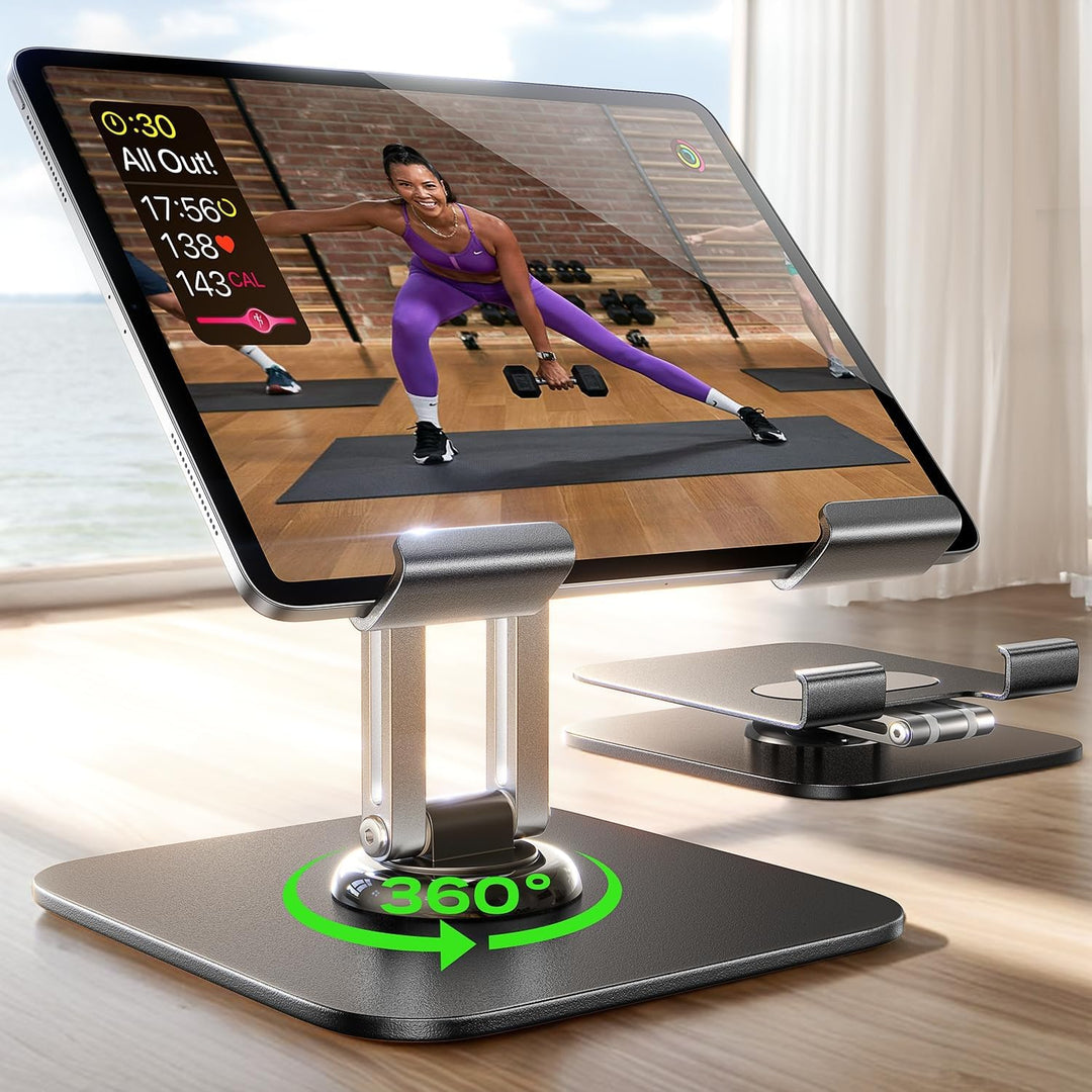 LISEN für iPad Ständer Tablet Ständer, Verstellbarer Tablet Halterung Tisch Super Stabil Universal T