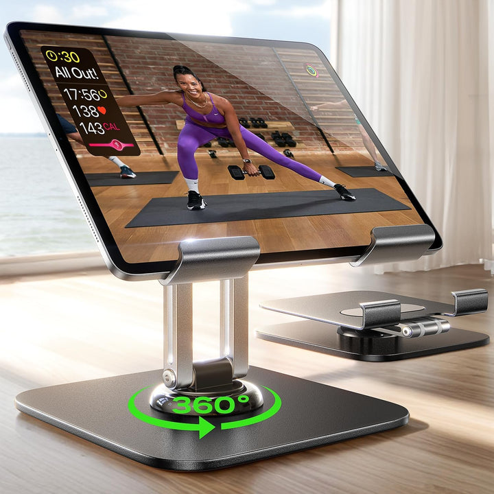 LISEN für iPad Ständer Tablet Ständer, Verstellbarer Tablet Halterung Tisch Super Stabil Universal T