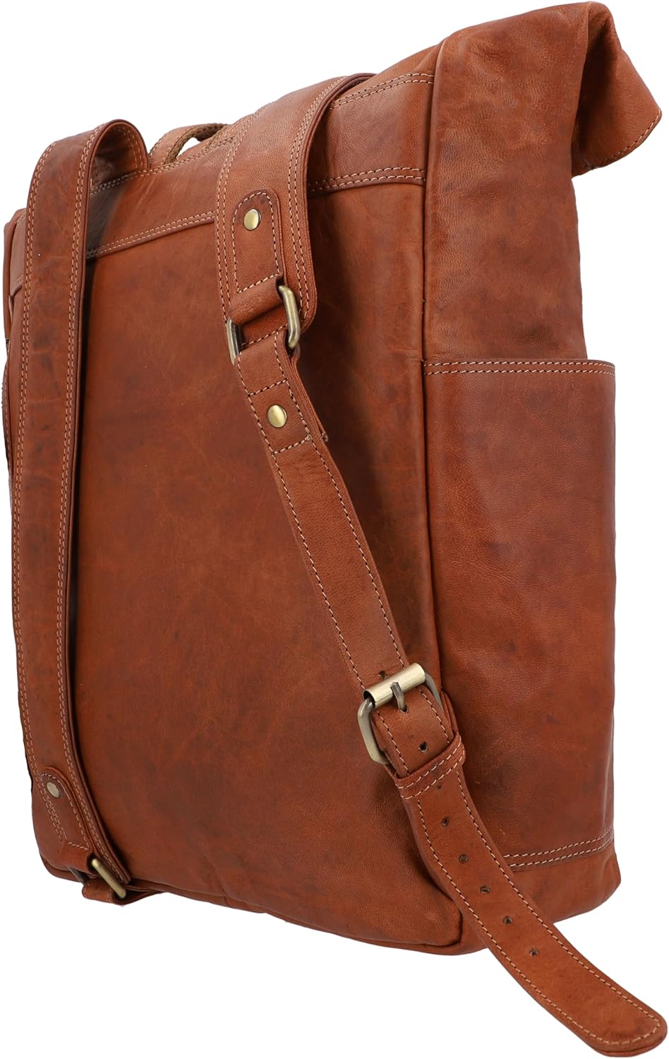 Gusti Leder Rucksack für Damen & Herren - Milo - Rolltop Rucksack Leder Damen & Herren, Lederrucksac