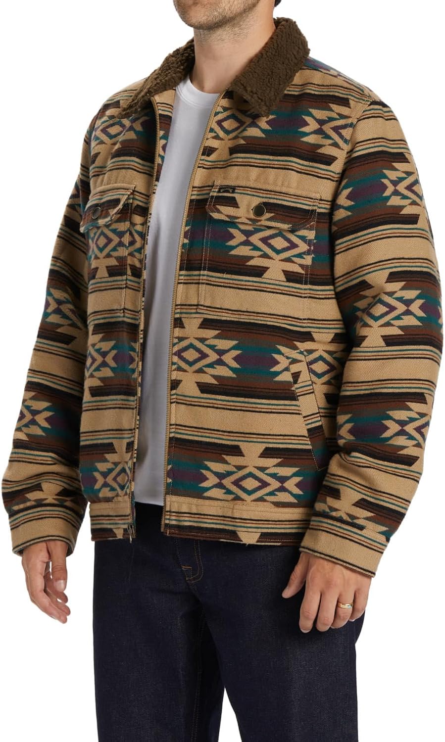 Billabong Herren Barlow Sherpa Windbreaker M Kiesfarben, M Kiesfarben