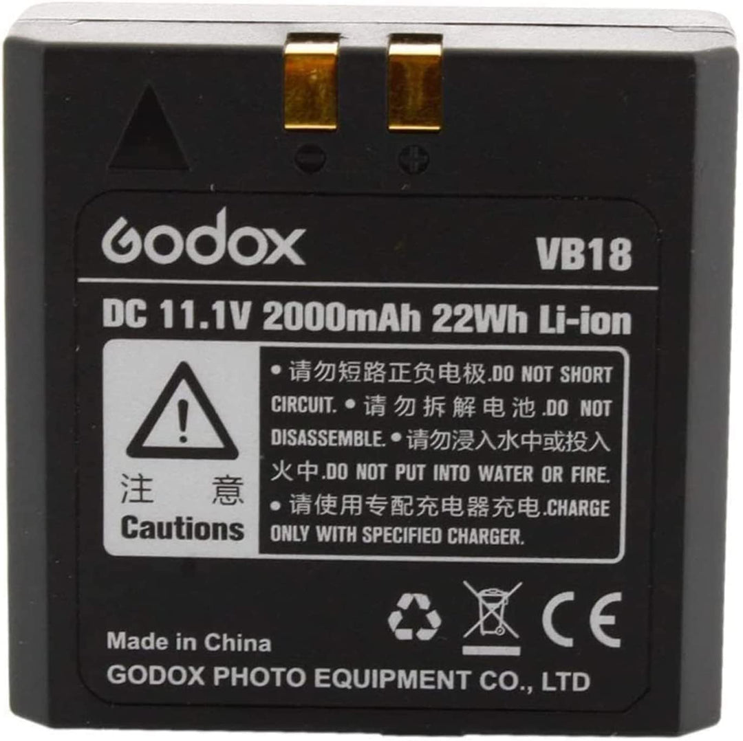 Godox VB18 Akku Ersatz, DC 11.1V 2000mAh Lithium Akku Pack für Godox V860IIS V860IIC V860IIN V860IIF
