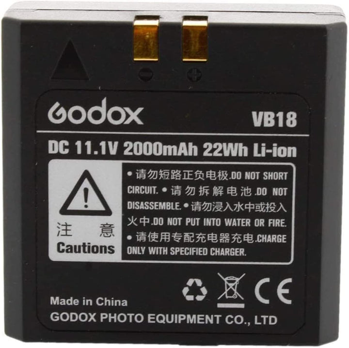 Godox VB18 Akku Ersatz, DC 11.1V 2000mAh Lithium Akku Pack für Godox V860IIS V860IIC V860IIN V860IIF