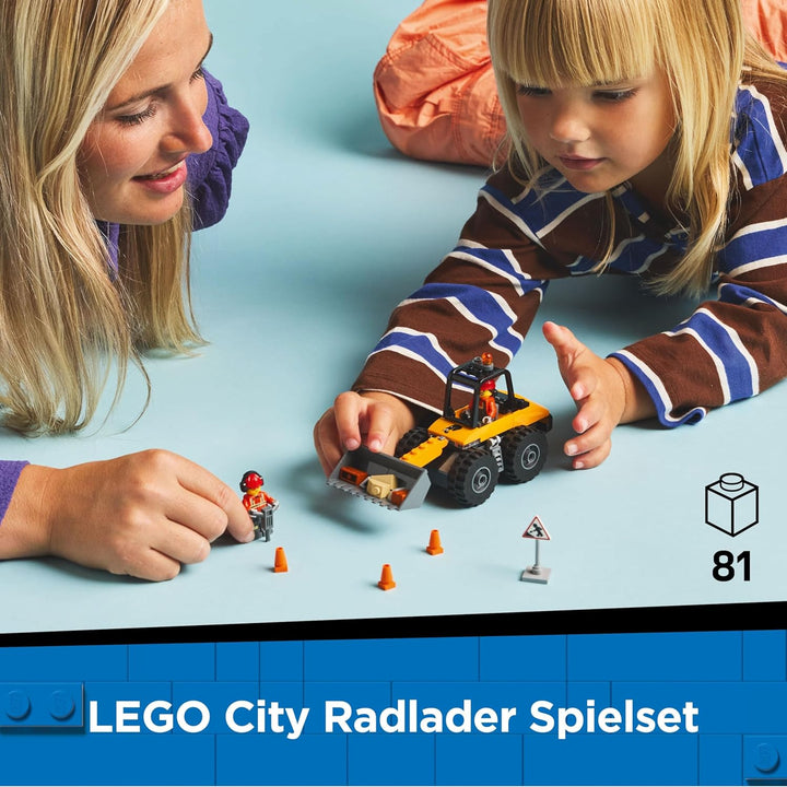 LEGO City Radlader - Spielzeugbagger für Kleinkinder, Mädchen und Jungen ab 4 Jahren - Fahrzeug Spie