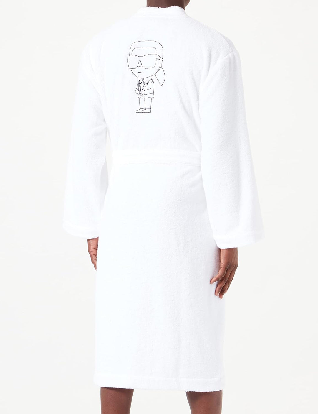 KARL LAGERFELD Herren Ikonik 2.0 Bademantel XL Weiss, XL Weiss
