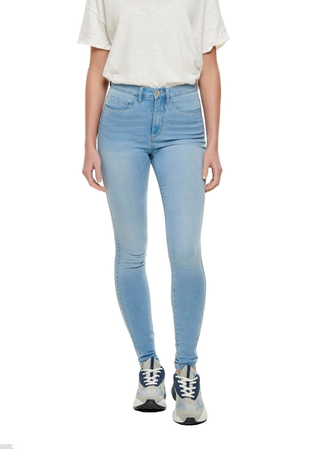 ONLY Female Skinny Jeans ONLROYAL Mittlere Taille Skinny Fit Jeans M / 32L Blauhell, M / 32L Blauhel