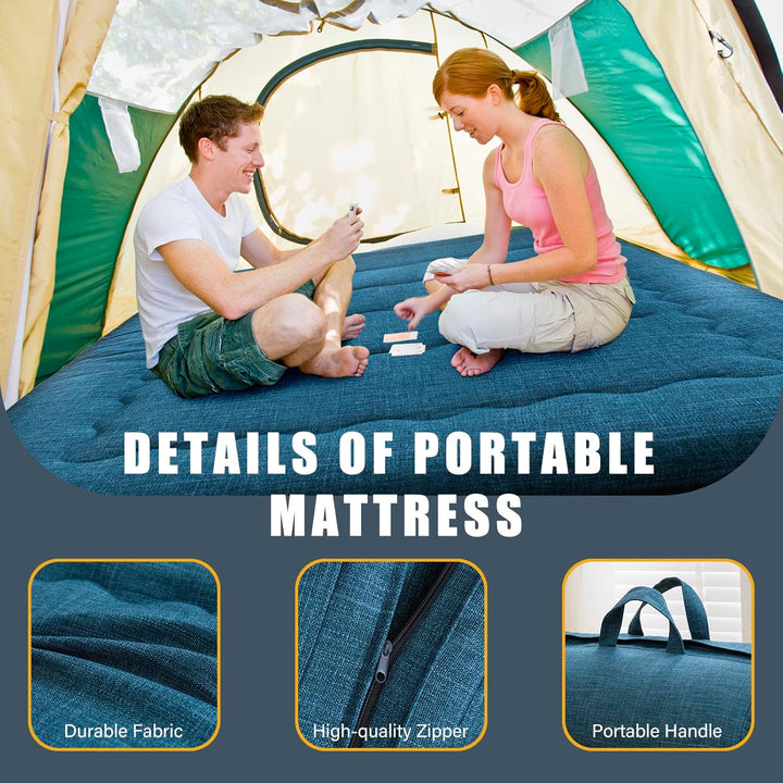 MAXYOYO Tragbare, Faltbare Futon-Matratze, hypoallergener Stoff und Schaumstoff-Matratzenauflage mit