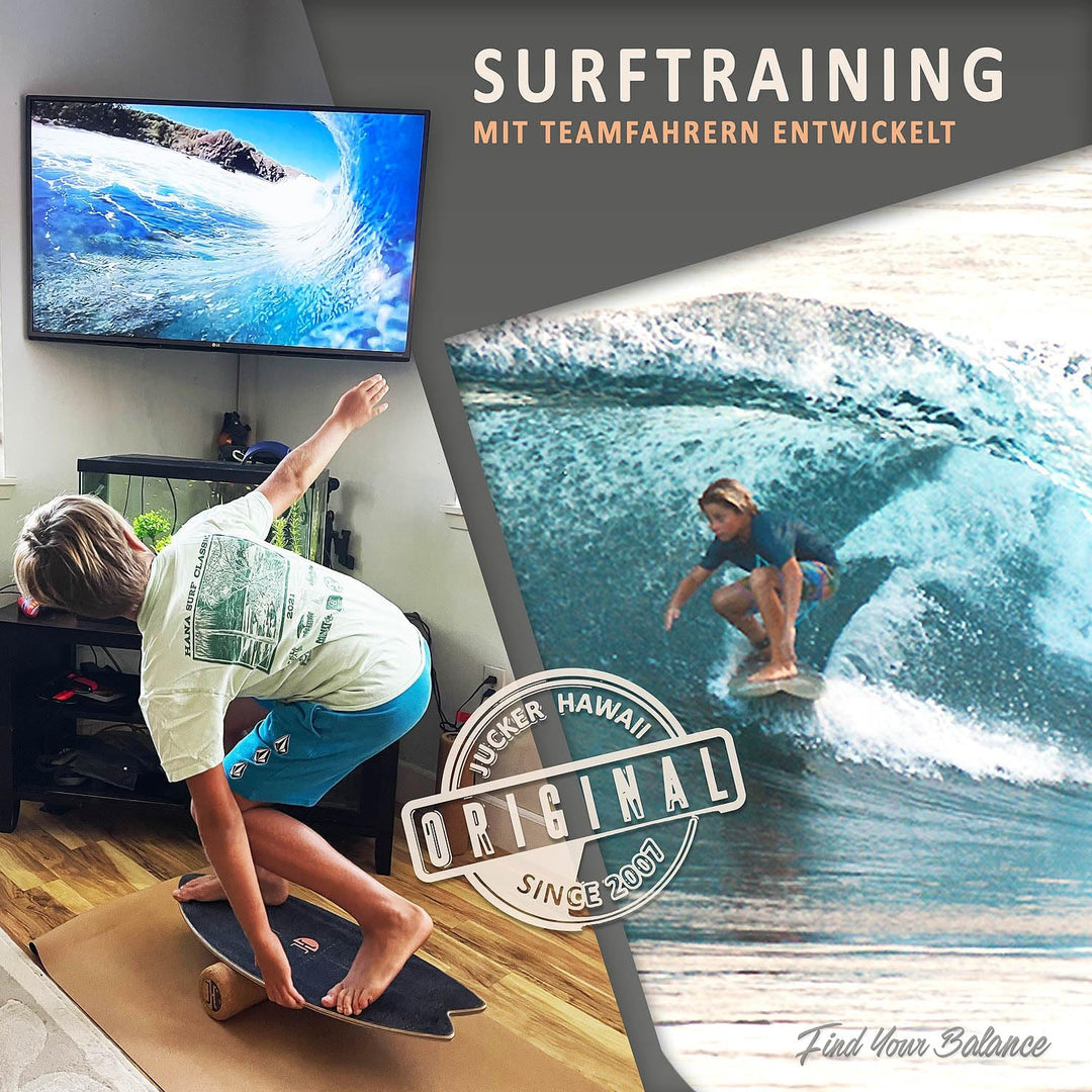 JUCKER HAWAII Surf Balanceboards Ocean Rocker - Indoor und Outdoor Balance Board für Kinder und Erwa