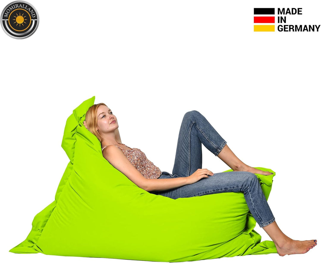 Momiralland Rechteckig Sitzsack - Indoor &amp; Outdoor - 2 in 1 Funktion - für Relax- Momente – Riesen S