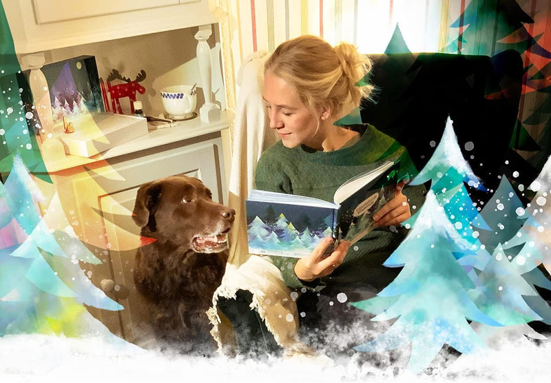 Schnauzberts Winterreise – Adventskalender für Menschen mit Hund – Erlebnisbox mit Buch, Bio-Duftöl,