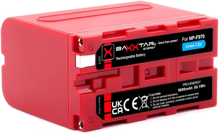 Baxxtar Pro NP-F970 Akku-Pack (7800mAh) mit PD Performance USB Ladegerät 161951 (max. 1500 mA) 2x NP