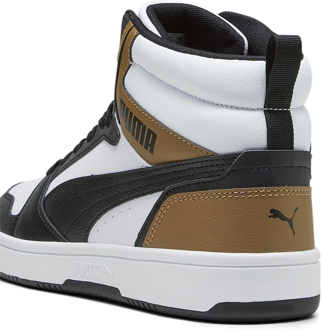 Puma Unisex Rebound V6Sneaker 40 EU Puma White Puma Black Chocolate Chip, 40 EU Puma White Puma Blac