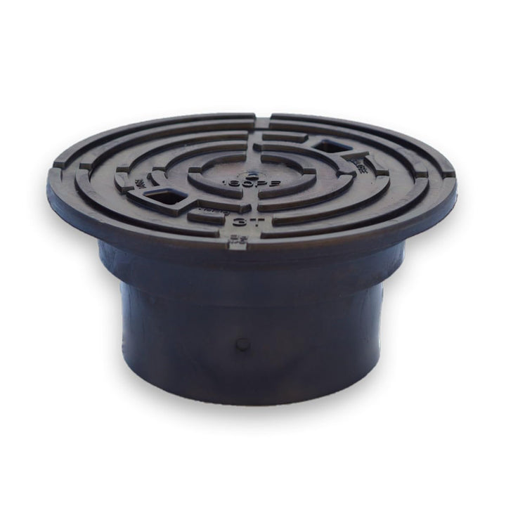 Varile DN160-DN200 Kontrollschachtdeckel Adapter Schwarz Rohrkappe, Deckel für Steigrohr, Schwarz