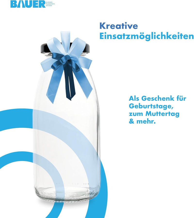 Flaschenbauer - 24 Leere Glasflaschen 250 ml mit Schraubverschluss TO43, 0,25 l in Schwarz – Zum Sel