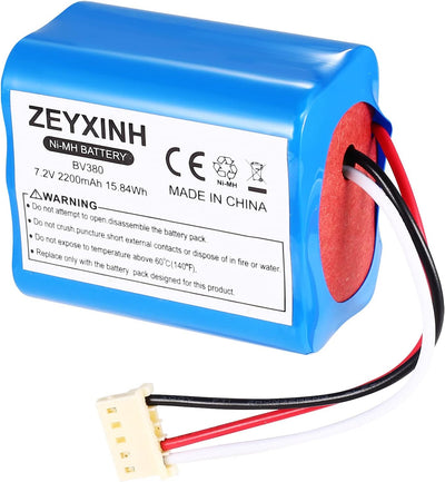 ZEYXINH 7.2V 2200mAh NiMH Ersatzakku für iRobot Braava 380 380T 390 390T Mint 5200 5200B 5200C Reini