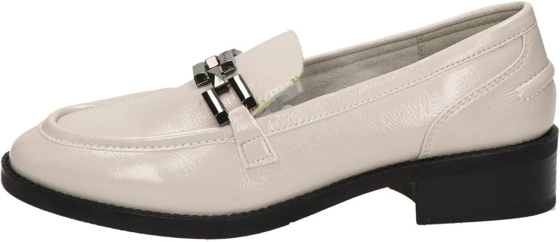 Tamaris Damen Slipper, Frauen Slip On,Comfort Lining,TOUCHit-Fussbett 37 EU Pale Grey Pat, 37 EU Pal