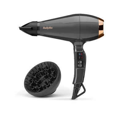 BaByliss Italian Air Pro 2200, Grau, AC-Motor, 2200 W Leistung, Ionen-Technologie, 6719DE & Super Sm