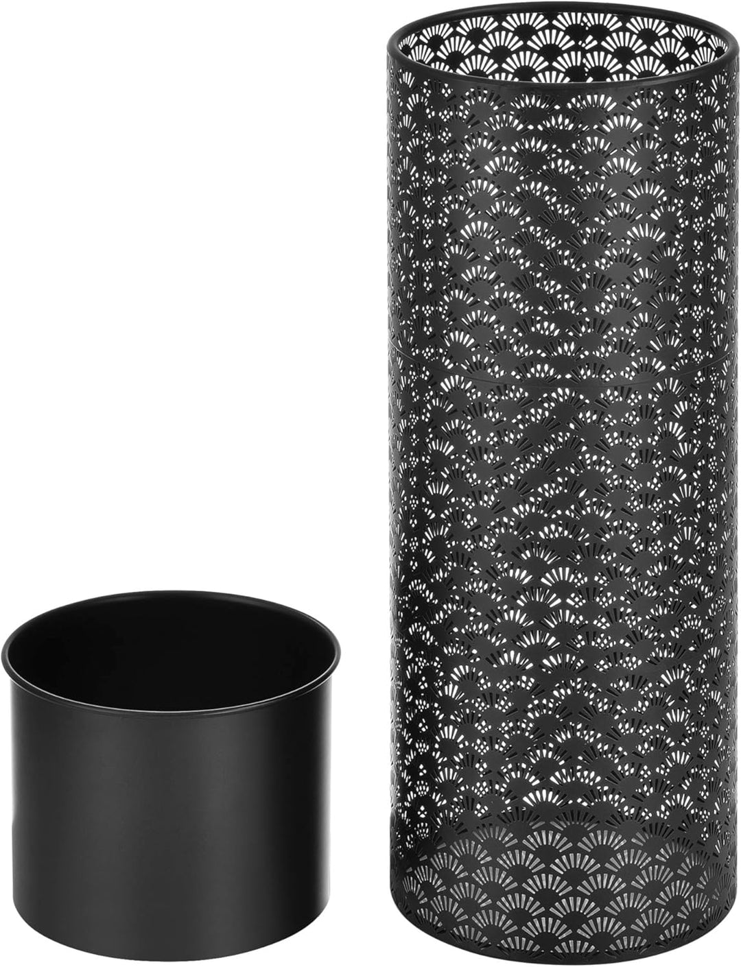 [en.casa] Pflanzständer Virton 2er Set Blumenständer-Set Pflanztopfhalter in 2 Grössen Metall Schwar