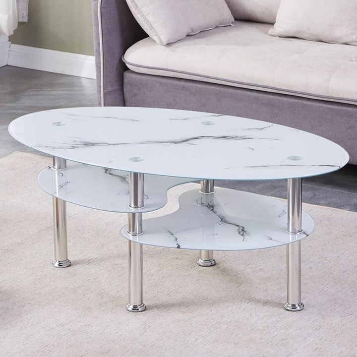 Euro Tische Couchtisch Glas mit 8mm Sicherheitsglas & Facettenschliff - Glastisch perfekt geeignet a