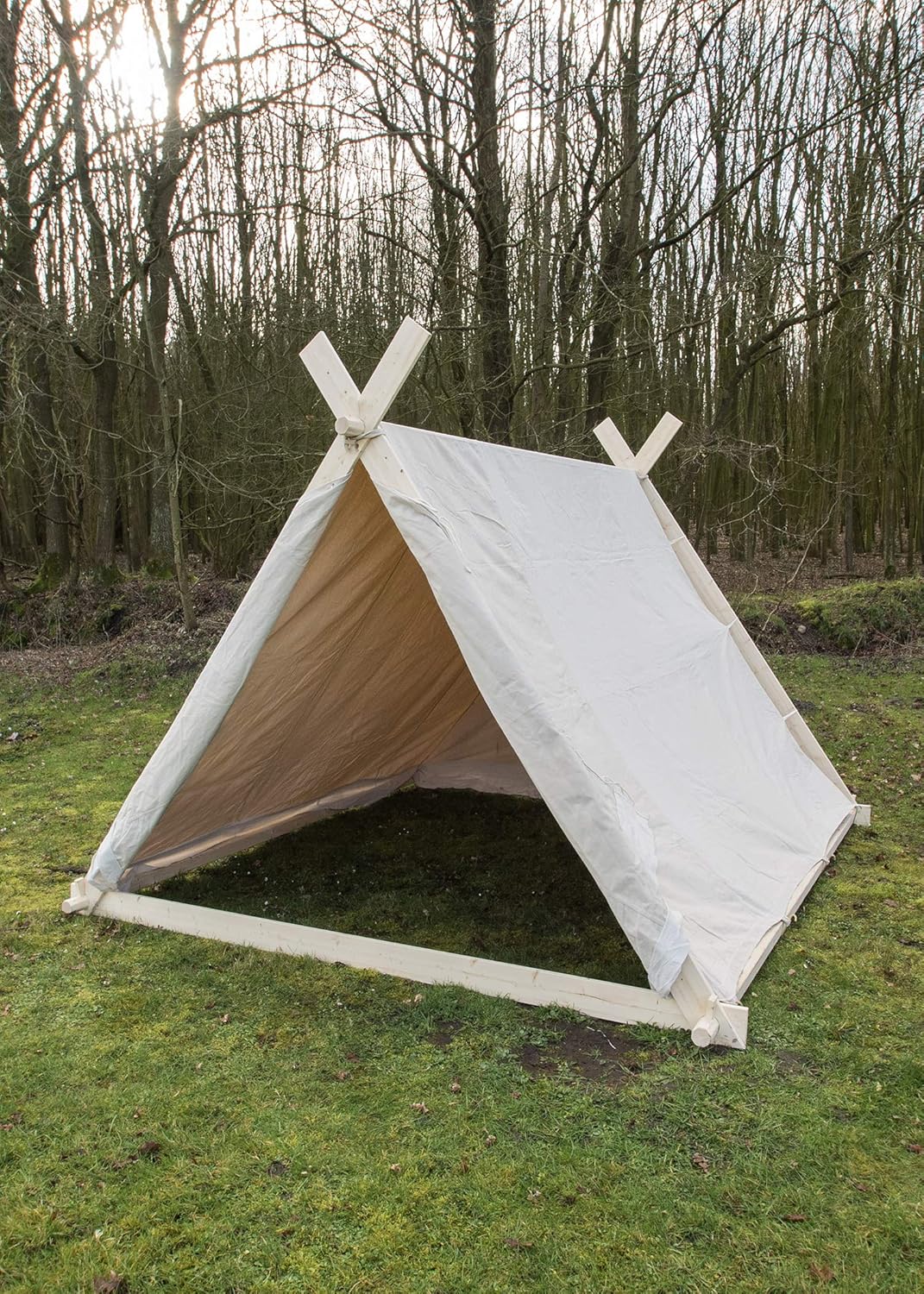 Battle-Merchant Wikingerzelt, 2 x 2.3 x 1.8 m, 350 GMS, naturfarben, OHNE Zeltstangen