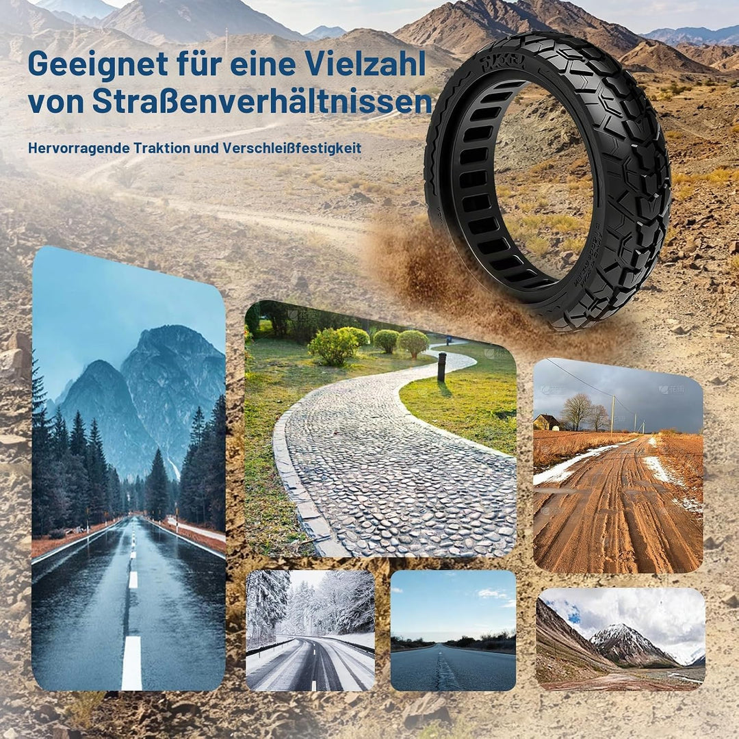 60/70-6.5 Solid Reifen 10x2.50 vollgummireifen Geländereifen für Ninebot Max G30/G30 D2/F2 Pro D/E3